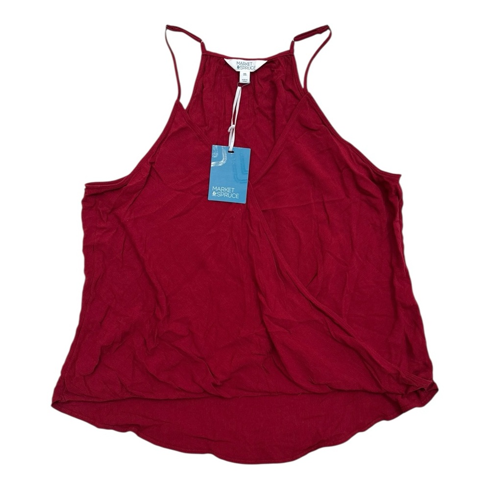 Market & Spruce Women's Burgundy Sleeveless Blouse Tank NWT - Size XXL
